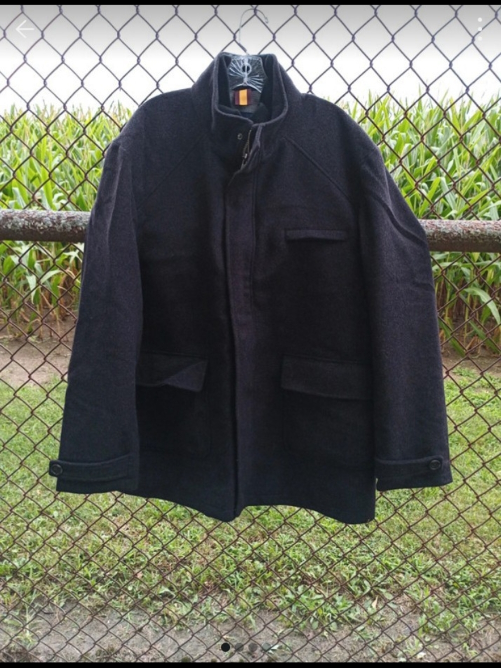Daniel Cremieux Black Wool Pea Coat XXL